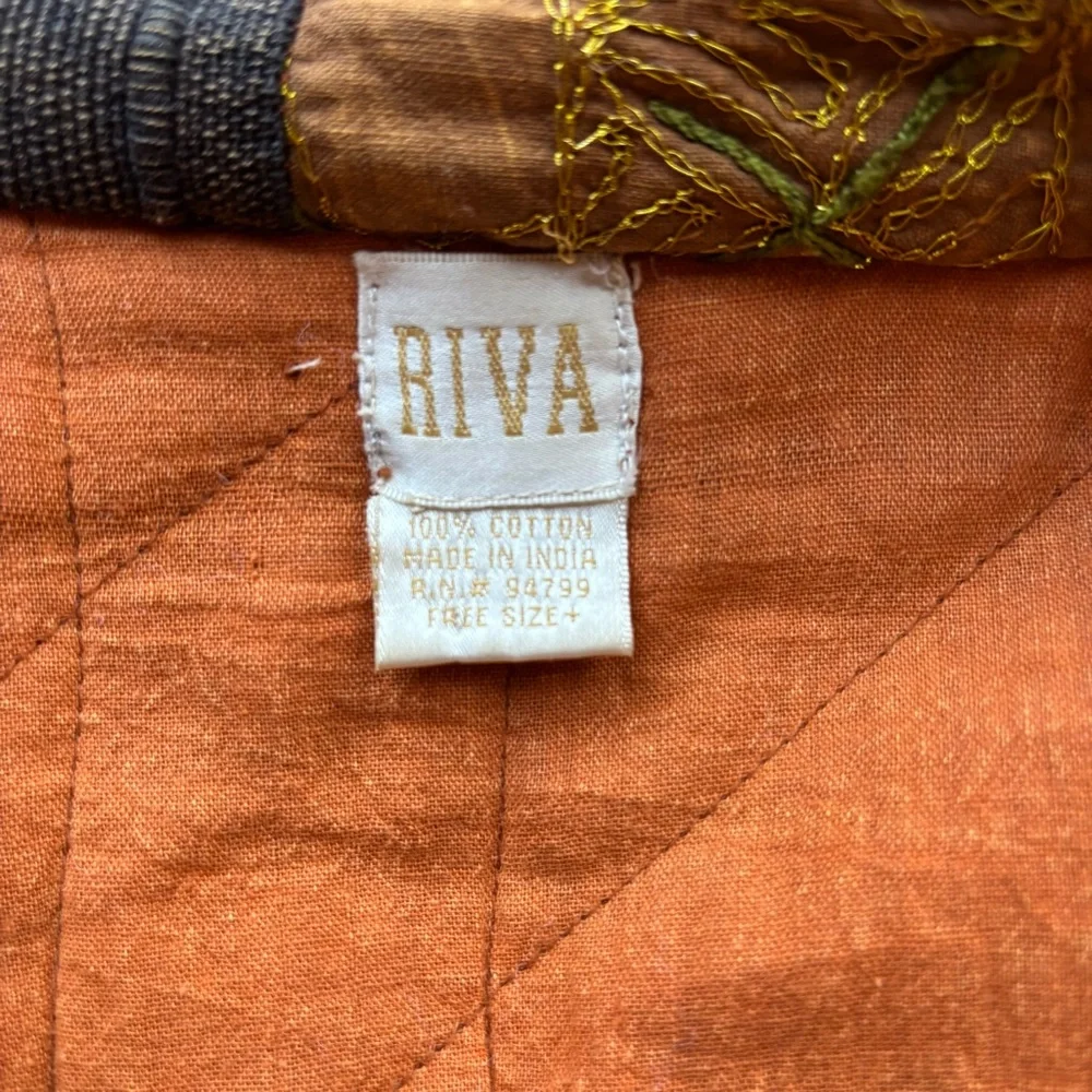 Vintage Handmade Patchwork Quilt Jacket Kantha Boho Oversized Cotton Artsy India